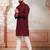 Maroon color stylish woven designer graceful festive kurta payjama for men