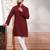 Maroon color stylish woven designer graceful festive kurta payjama for men