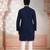 Navy blue color stylish woven designer graceful festive kurta payjama for men