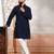 Navy blue color stylish woven designer graceful festive kurta payjama for men