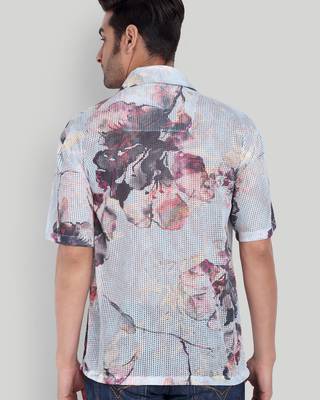 Smart and stylish sky blue color  designer printed shirt 2