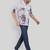 Smart and stylish sky blue color  designer printed shirt