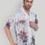 Smart and stylish sky blue color  designer printed shirt