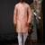 Peach color graceful ethnic kurta payjama for men's festive looks