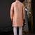 Peach color graceful ethnic kurta payjama for men's festive looks