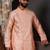 Peach color graceful ethnic kurta payjama for men's festive looks