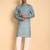 Teal color beautiful printed smart ceremonial kurta payjama