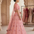 Pink embroidered lehenga choili 