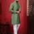 Pista color stylish woven designer graceful festive kurta payjama for men