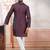 Wine color stylish woven designer graceful festive kurta payjama for men