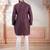 Wine color stylish woven designer graceful festive kurta payjama for men