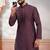 Wine color stylish woven designer graceful festive kurta payjama for men