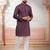 Wine color stylish woven designer graceful festive kurta payjama for men