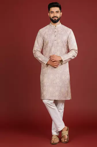 Lavender color beautiful kurta payjama for handsome men's looks