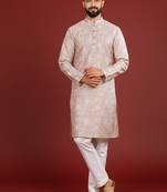 Lavender color beautiful kurta payjama for handsome men's looks