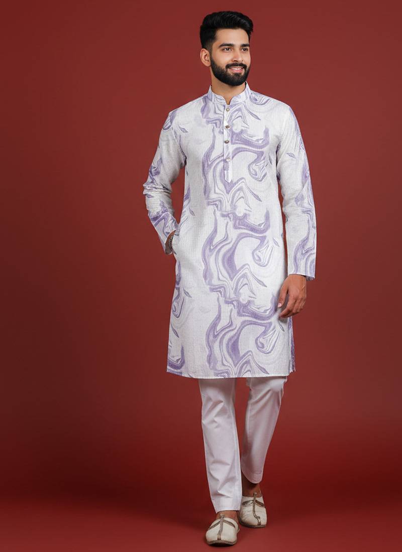 Voilet color beautiful kurta payjama for handsome men's looks