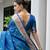 firozi color smart paithani woven designer banarasi silk blend saree for traditional rich looks