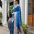 firozi color smart paithani woven designer banarasi silk blend saree for traditional rich looks