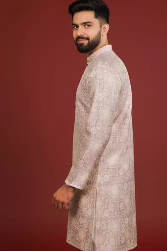 Lavender color beautiful kurta payjama for handsome men's looks