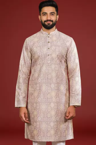 Lavender color beautiful kurta payjama for handsome men's looks