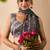 Black color jute silk fabric designer printed ready to wear saree