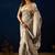 Cream color jute silk fabric designer printed ready to wear saree
