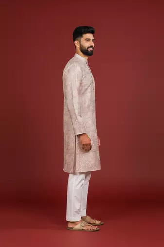 Lavender color beautiful kurta payjama for handsome men's looks