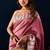Maroon color jute silk fabric designer printed ready to wear saree