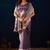 Lavender color jute silk fabric designer printed ready to wear saree