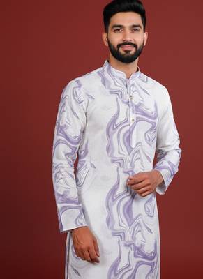 Voilet color beautiful kurta payjama for handsome men's looks 3