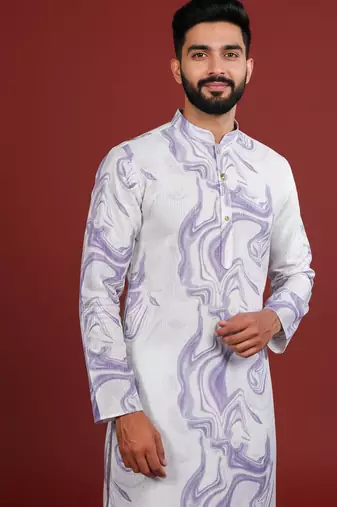 Voilet color beautiful kurta payjama for handsome men's looks