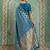 teal color smart art silk blend woven designer ethnic festive saree