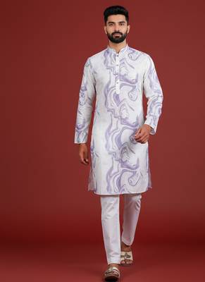 Voilet color beautiful kurta payjama for handsome men's looks 4