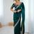 green color fendy satin fabric beautiful sequins work saree