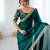 green color fendy satin fabric beautiful sequins work saree