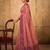 Pink color cotton fabric woven designer ethnic ceremonial saree