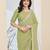 green color smart silk blend solid designer ready to wear partywear saree