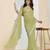 green color smart silk blend solid designer ready to wear partywear saree