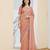 peach color smart silk blend solid designer ready to wear partywear saree