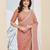 peach color smart silk blend solid designer ready to wear partywear saree