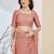 peach color smart silk blend solid designer ready to wear partywear saree