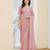 Pink color smart silk blended solid designer ready to wear partywear saree