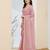 Pink color smart silk blended solid designer ready to wear partywear saree