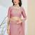 Pink color smart silk blended solid designer ready to wear partywear saree