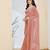 peach color smart silk blend solid designer ready to wear partywear saree