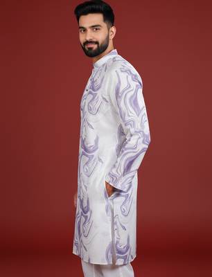 Voilet color beautiful kurta payjama for handsome men's looks 5