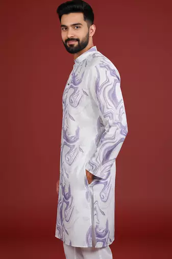Voilet color beautiful kurta payjama for handsome men's looks