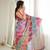 multicolor tissue fabric digital printed fancy mirror work saree