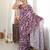 mauve color tissue fabric digital printed fancy mirror work saree