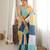 multicolor tissue fabric digital printed fancy mirror work saree